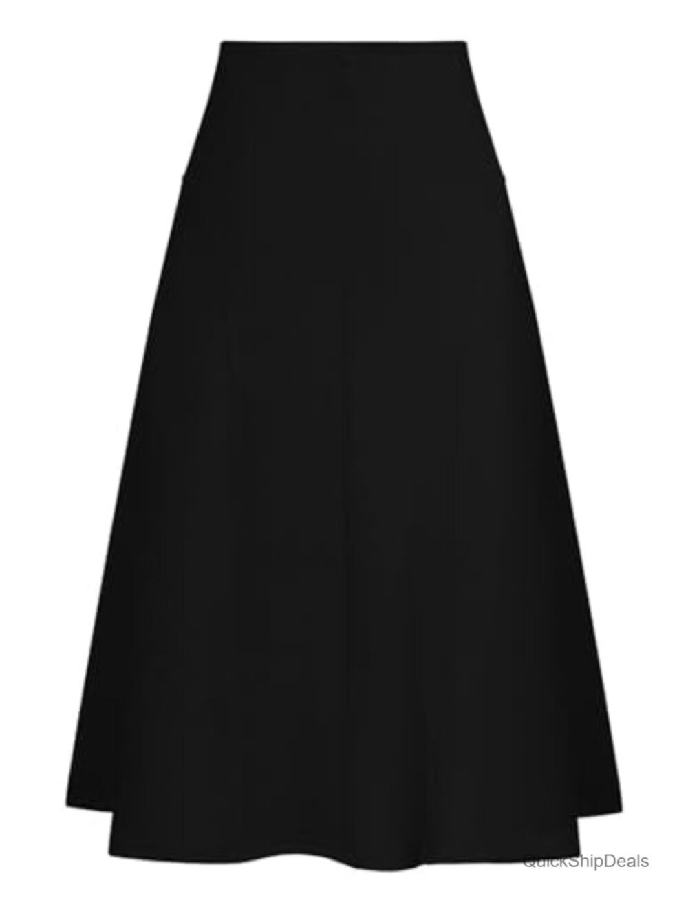 Faux Suede Midi Skirt High Waist A-Line Fall Winter